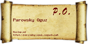 Parovsky Oguz névjegykártya